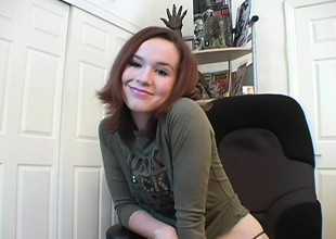 Hawt teen Anna does a striptease with an increment of shows her constricted transitory body on web camera