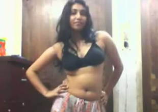 Amateur Indian latitudinarian is stripping forward movement an obstacle camera