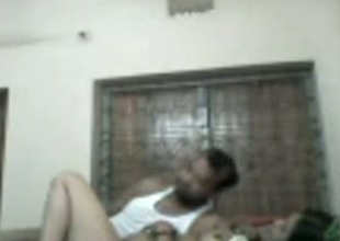 Horny Indian dude with lanuginose arse copulates chubby spread out in a missionary position